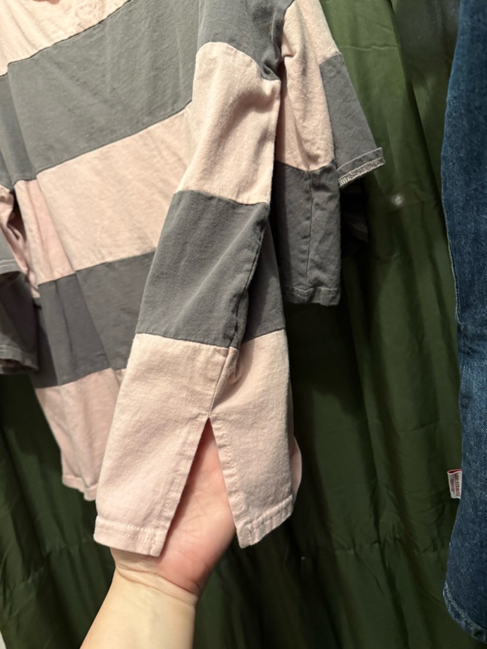 easel Blush Pink Tee with Heather Gray - Picture 3 of 5